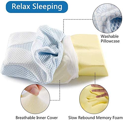 Mkicesky Neck Support Memory Foam Cervical Pillow - Lady Size